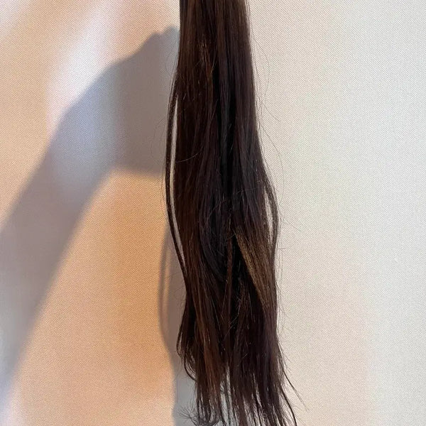 [BUNJANG] 18-Inch Seamless Clip-In Hair Extensions (Natural Brown) / 노팁 붙임머리 자연갈색 18인치