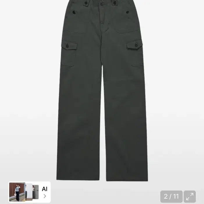 [BUNJANG] AzON Jed Cargo Pants Charcoal M / 애즈온 JED CARGO PANTS 제드 카고 팬츠 차콜 M