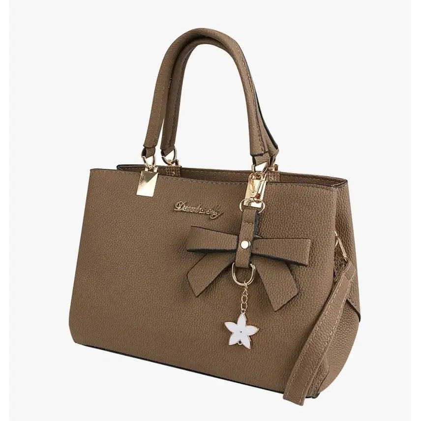 [BUNJANG] S-Class Brown Leather Crossbody Bag with Ribbon Detail / 고급스런 S클래스 여성용 백허그  브라운 컬러의 크로스백 판매해요