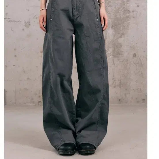 [BUNJANG] Cotton Wide Pants White S / (새상품) 루프 리벳 포켓 코튼 와이드 팬츠 (화이트/s)