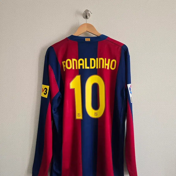 [BUNJANG] FC Barcelona 2007-08 Home Long Sleeve Jersey Ronaldinho #10 / 07-08 바르셀로나 홈 긴팔 유니폼 호나우지뉴