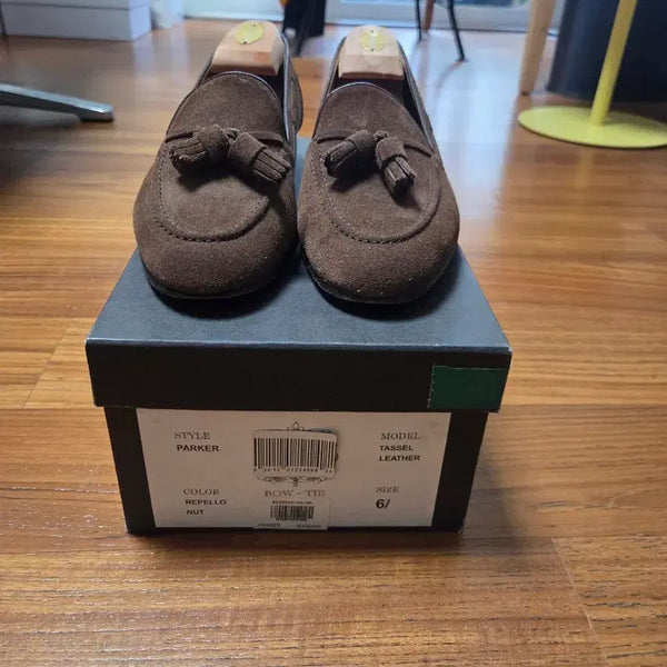 [BUNJANG] Bowtie Brown Tassel Loafers 6.5 / 보우타이 브라운 태슬 로퍼 브라운 6.5