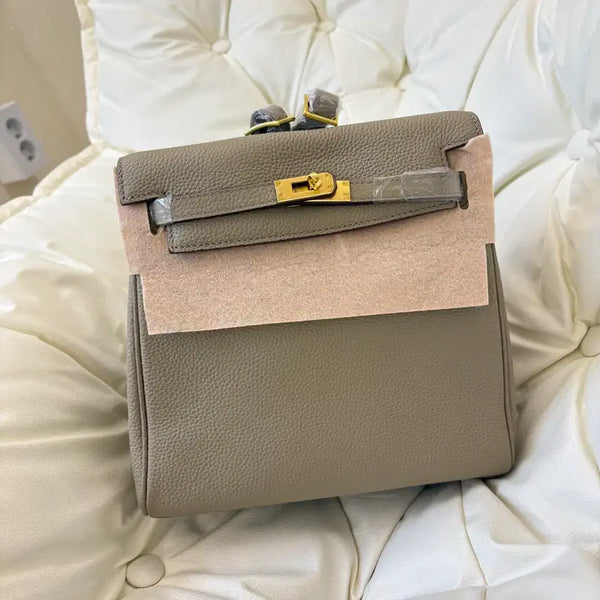 [BUNJANG] Leather Square Backpack / 새상품) 소가죽 스퀘어 백팩 토프 수입의류