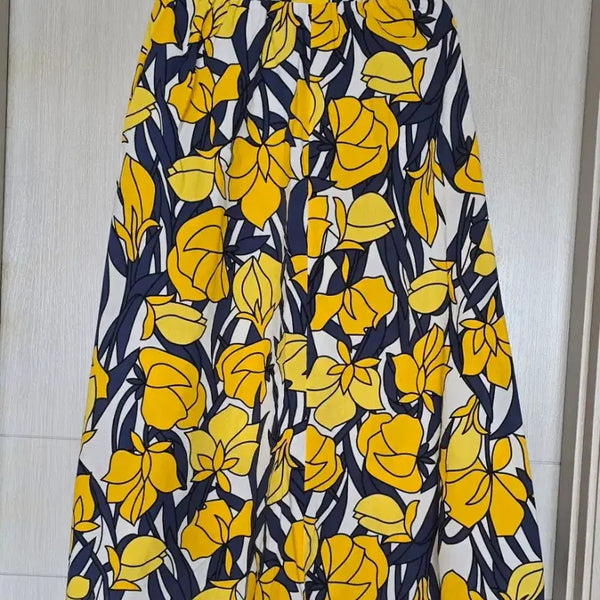 [BUNJANG] Fresh Cotton Long Skirt (Size 66-77) / 프리~66/설명참고/새옷/산뜻한 면 롱 스커트