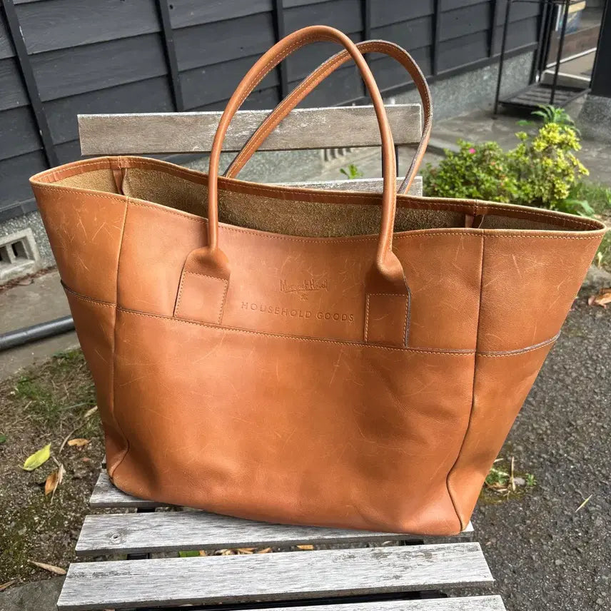 [BUNJANG] Margaret Howell x Household Goods Vegetable Leather Tote Bag / 마가렛호웰 X 하우스홀드 굿즈 베지터블 레더 토트백