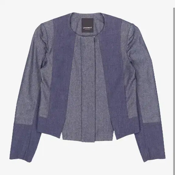 [BUNJANG] Loudmut Patchwork Jacket Blue/Gray / Loudmut 패치워크 자켓 블루/그레이