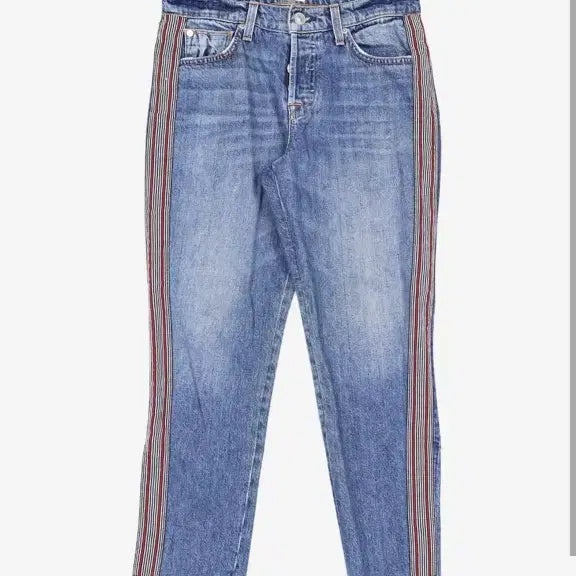 [BUNJANG] Women's Side Slit Striped Denim Jeans / 청바지 여성 옆트임 스트라이프 데님