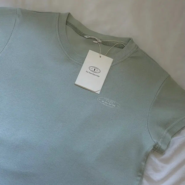 [BUNJANG] For You On Logo T-Shirt Mint S / 포유온 로고 반팔티 s