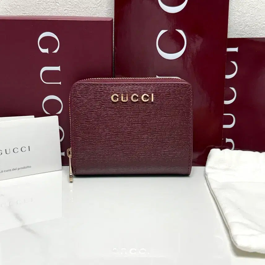 [BUNJANG] Gucci Script Wallet, Ancora Red / (26SS/새상품)구찌 스크립트 로쏘 지갑 앙코라 레드