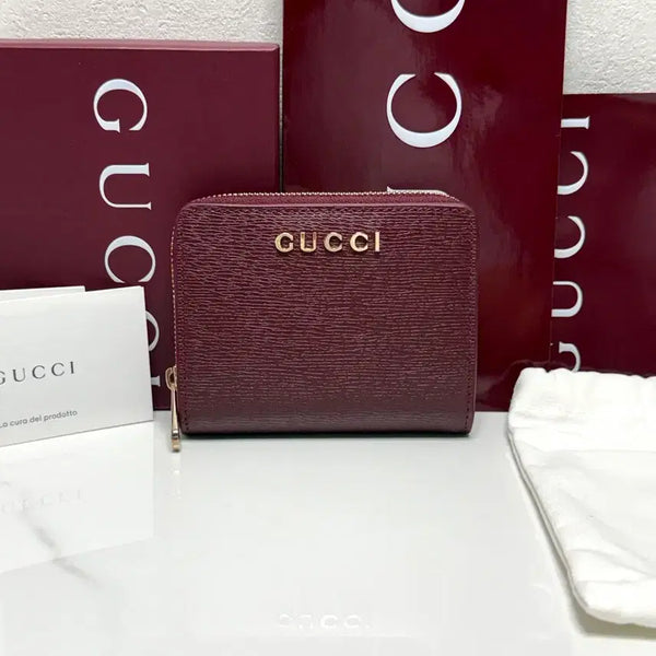 [BUNJANG] Gucci Script Wallet, Ancora Red / (26SS/새상품)구찌 스크립트 로쏘 지갑 앙코라 레드