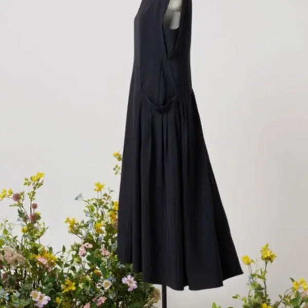 [BUNJANG] Hansome Rare One-Piece Dress Dark Navy / 한섬 래트 원피스