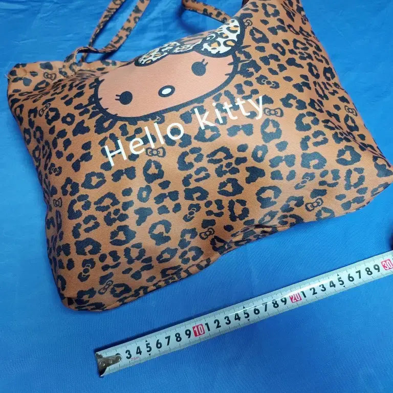 [BUNJANG] Hello Kitty Leopard Tote Bag Shoulder Bag Brown / [가방] 헬로키티 호피 레오파드 토트백 숄더백 브라운컬러 - 새상품