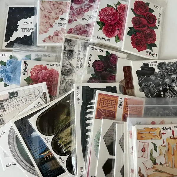 [BUNJANG] Kkamannaguri, Bhiya, Siwoltokki Stickers Bundle Set / 까만너구리, 비야, 시월토끼 인스 처분
