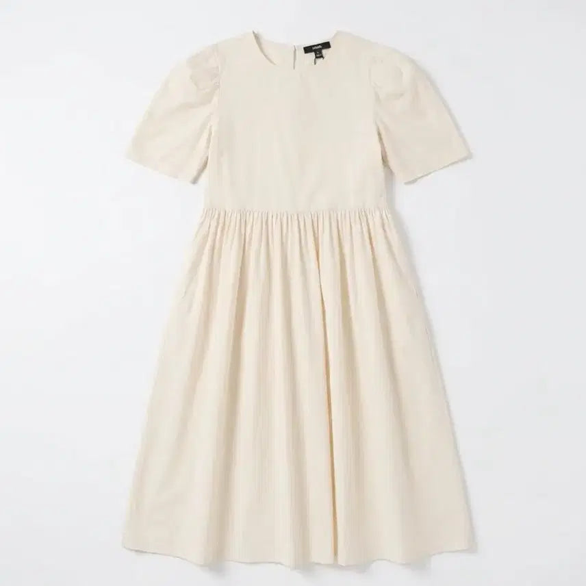 [BUNJANG] Women's Ivory Fit-Good Long Dress / 여성F/ 아이보리 반팔 핏예쁜 롱원피스 0-75
