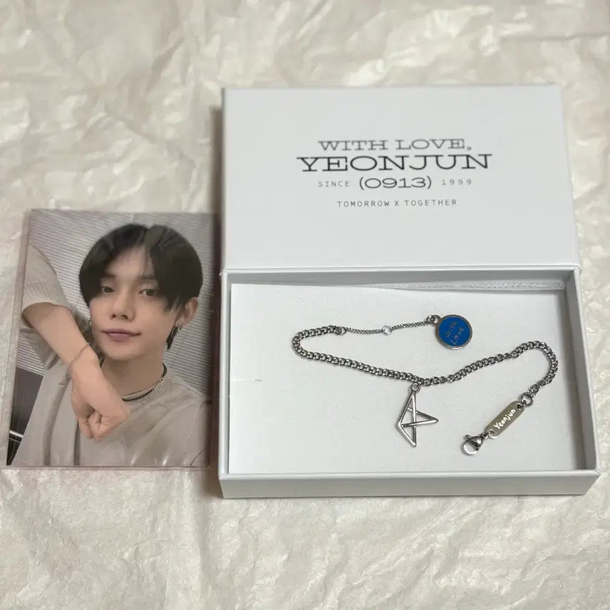 [BUNJANG] TXT Yeonjun 2024 Birthday Bracelet Photocard Set / (1회착용) 투바투 연준 2024 생일 팔찌