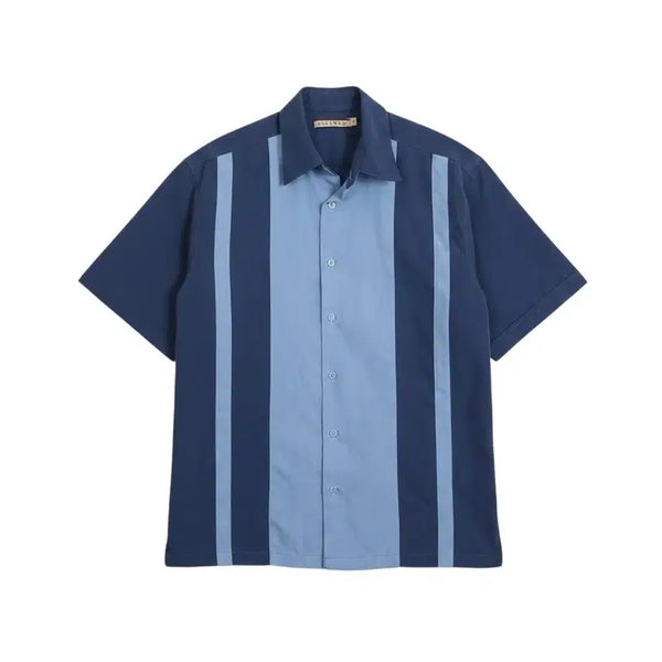 [BUNJANG] HAVANERA Color-Block Short-Sleeve Import Shirt BL / 남M/ 텍새옷/HAVANERA 배색 반팔 수입 셔츠 BL 0-70