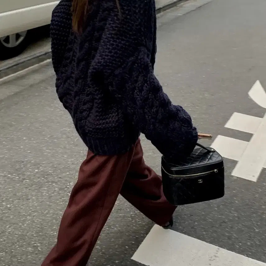 [BUNJANG] Arude Brin Pin-tuck Slacks Burgundy S / 아루드 브린 핀턱슬랙스 버건디 S