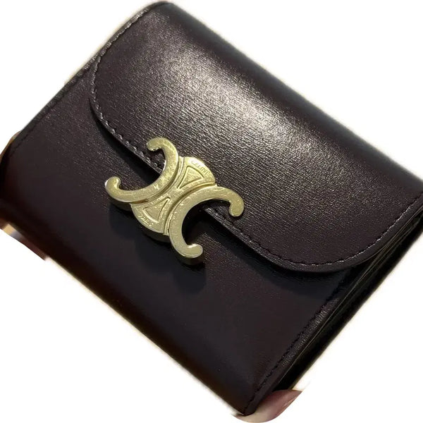 [BUNJANG] Celine Triomphe Flap Wallet Small Deep Brown / 셀린느 삼단 지갑 딥브라운 (스몰 트리오페 플랩 지갑)