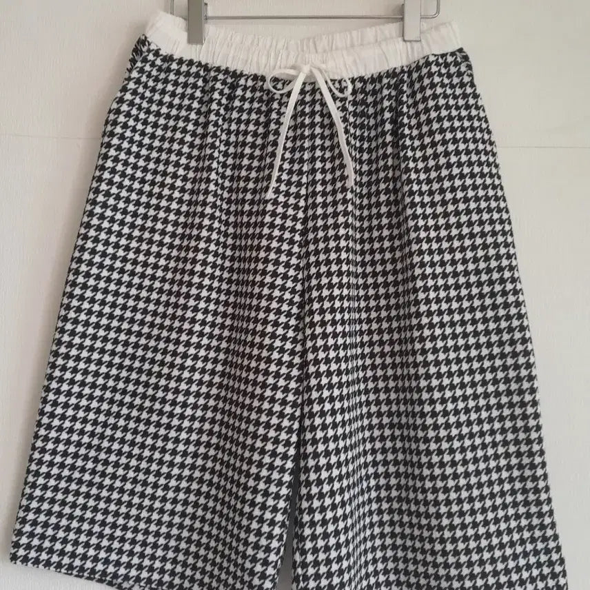 [BUNJANG] Women's Plaid Casual Pants with Elastic Waistband / 잔체크바지