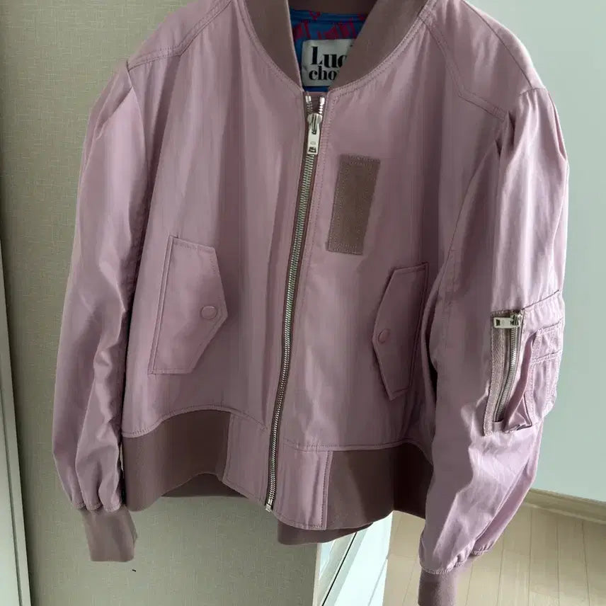[BUNJANG] Lucky Chouette Knit Ribbed Bomber Jacket / 럭키슈에뜨 니트 시보리 봄버 자켓
