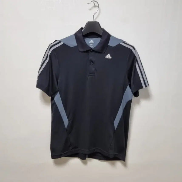 [BUNJANG] Adidas Black Collar T-Shirt Men's 95 / 아디다스 반팔 카라티 블랙  남성95