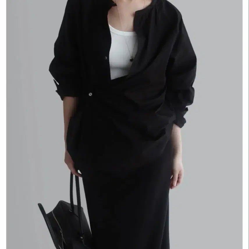 [BUNJANG] LaRoom Wear Shirt Black Free Size (44-66) / [새상품] 라룸 웨어셔츠 블랙 F사이즈(44-66)