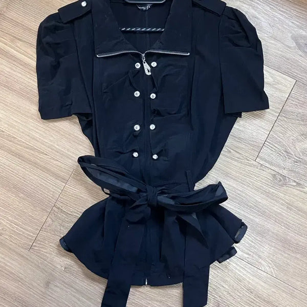 [BUNJANG] One-gyaru Vintage Black Blouse Shirt / 오네갸루 빈티지 블랙 블라우스 셔츠