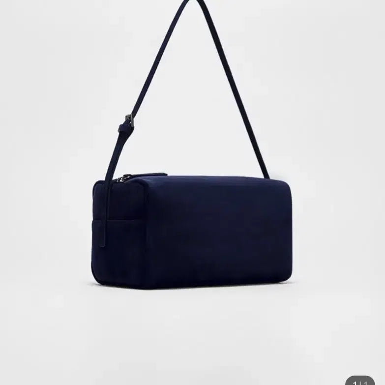 [BUNJANG] Freshlabel Pono Suede Bag Navy / 프레시라벨 포노 스웨이드백 네이비