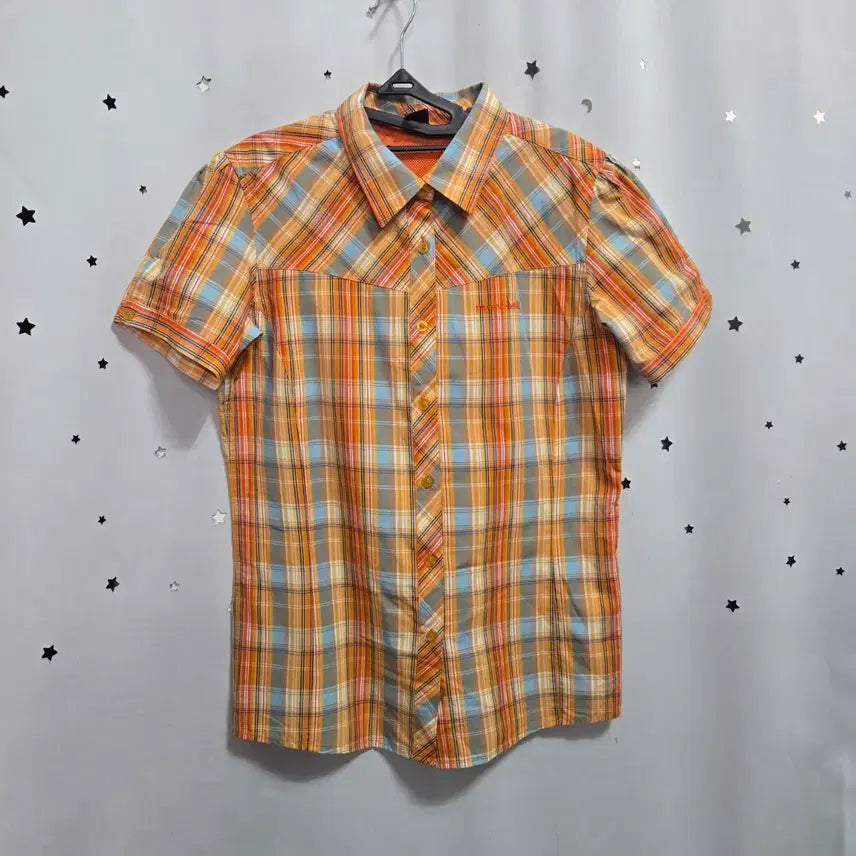 [BUNJANG] Montbell Check Short Sleeve Shirt (M) / 몽벨 체크 반팔 셔츠 M