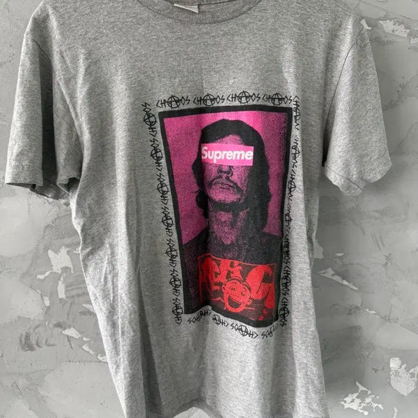 [BUNJANG] Supreme Graphic Short Sleeve T-Shirt Gray M / 슈프림 그래픽 반팔 티셔츠 그레이 m