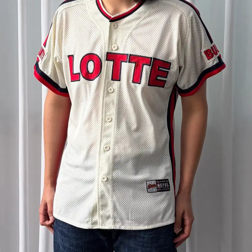 [BUNJANG] Lotte Giants Nepos Old Nomaking Baseball Uniform L / [L]롯데 자이언츠 네포스 올드 노마킹 야구 유니폼