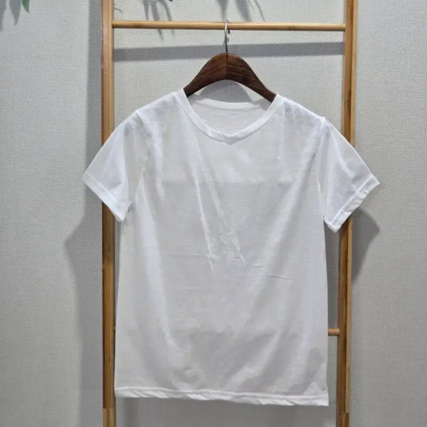 [BUNJANG] Basic White Short-Sleeve T-Shirt / 기본 반팔티