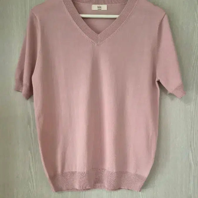[BUNJANG] Celisa Pink V-neck Knit Summer Knit / 핑크   여름 브이넥니트 새상품
