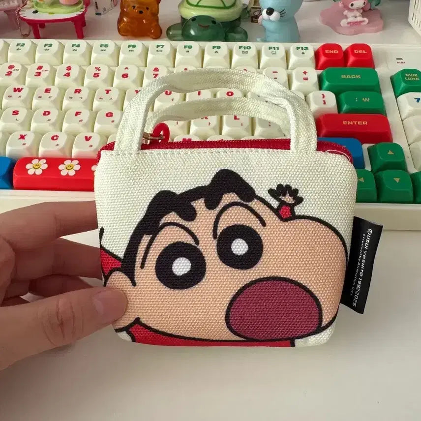 [BUNJANG] Crayon Shin-chan Pouch Coin Purse Keychain Airpods Case / 짱구 파우치 동전지갑 키링 에어팟 케이스