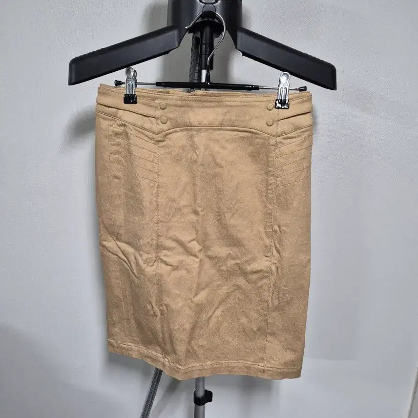 [BUNJANG] Yesbee Beige H-Line Midi Skirt / 예쓰비 베이지색 H라인 스판스커트