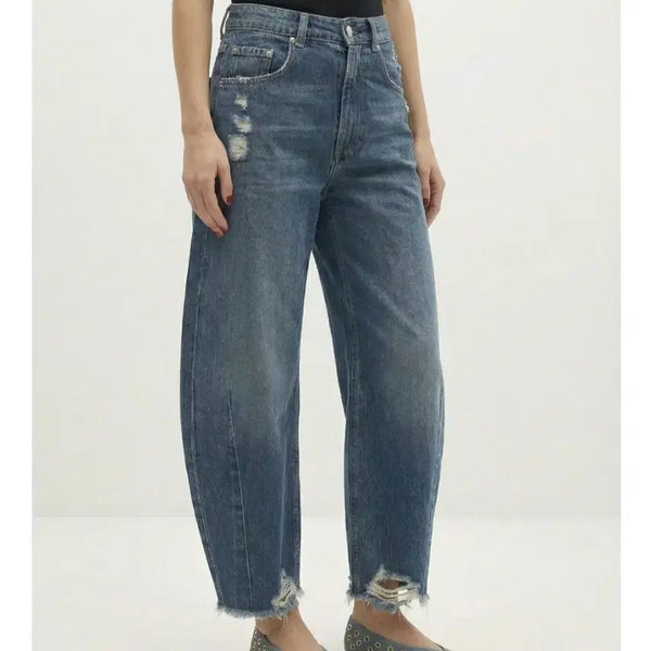[BUNJANG] Bernice Damage Cutoff Wide Denim Pants / 베르니스 데미지 컷오프 와이드 데님 팬츠 2026년