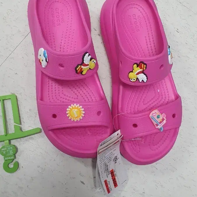 [BUNJANG] Crocs Crush Sandals 6cm Height, Size 250 / 크록스 키높이 슬리퍼 크러쉬 샌들 250 6cm 정가 7만원 새거