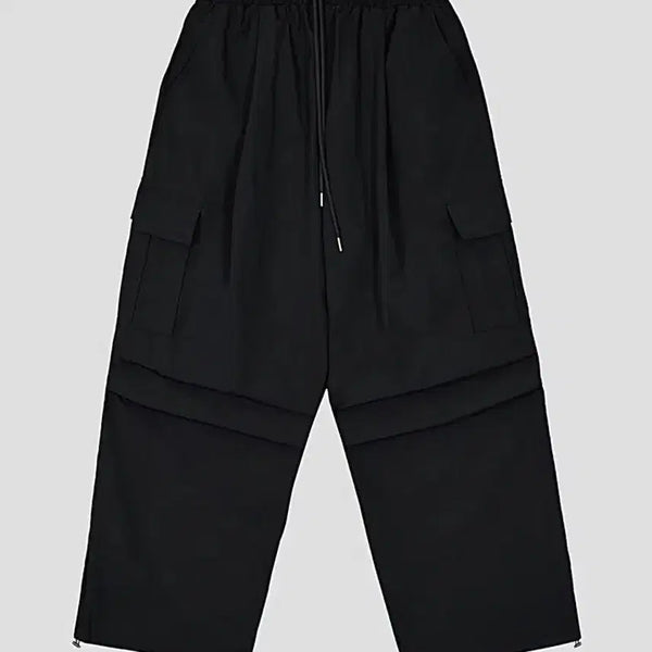 [BUNJANG] Billiant Wind Cargo Parachute String Pants Black Free Size / (새상품 택포가격) 빌리언트 윈드카고파라슈트스트링팬츠 블랙 free