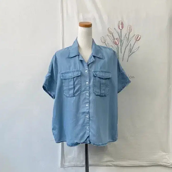 [BUNJANG] Calvin Klein Jeans Light Blue Denim Shirt / 캘빈클라인 진스 라이트블루 데님 셔츠 311