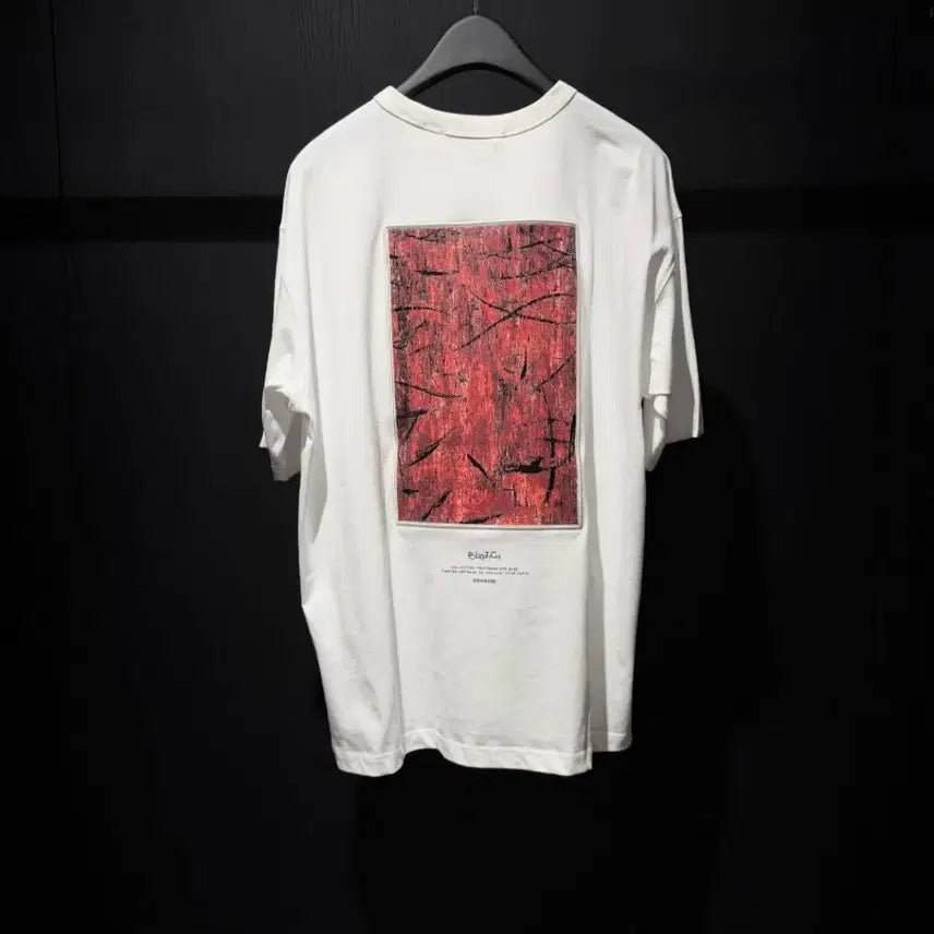 [BUNJANG] Songzio 26 SS Vermillion Painted T-Shirt White 48 / 송지오 26 SS 버밀리온 페인티드 티셔츠 화이트 48 새상품