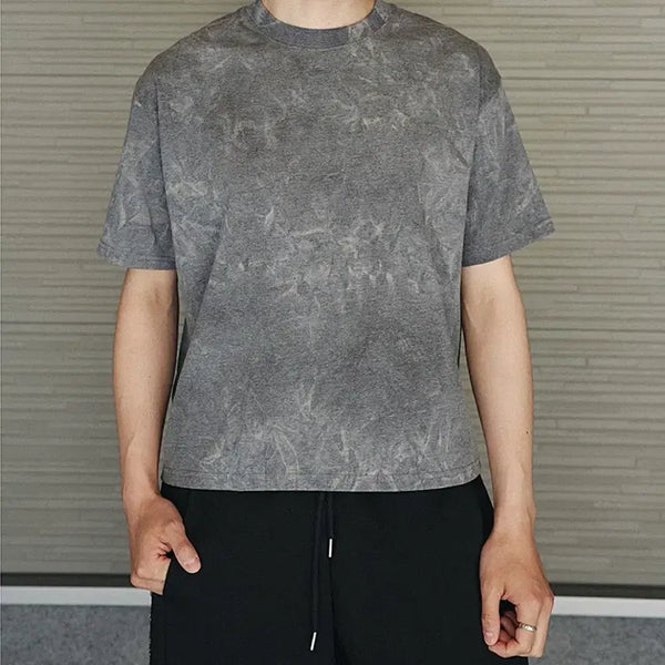 [BUNJANG] Tie-Dye Crop T-Shirt Charcoal L / (새상품 택포가격) 타이다이 크롭 티셔츠 차콜 L