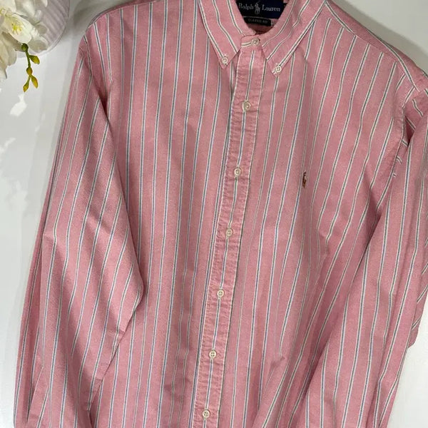 [BUNJANG] Polo Ralph Lauren Classic Fit Striped Shirt / 폴로 랄프로렌 클래식핏 스트라이프 셔츠