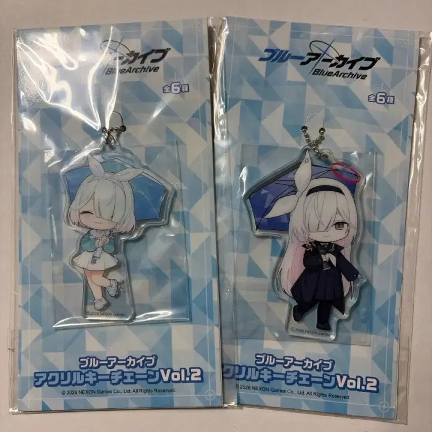 [BUNJANG] Blue Archive Official Sega Arona & Prana Acrylic Keychain Set (2 Types) / [미개봉] 블루아카이브 공식 세가 아로나&프라나 아크릴 키링 2종 세트