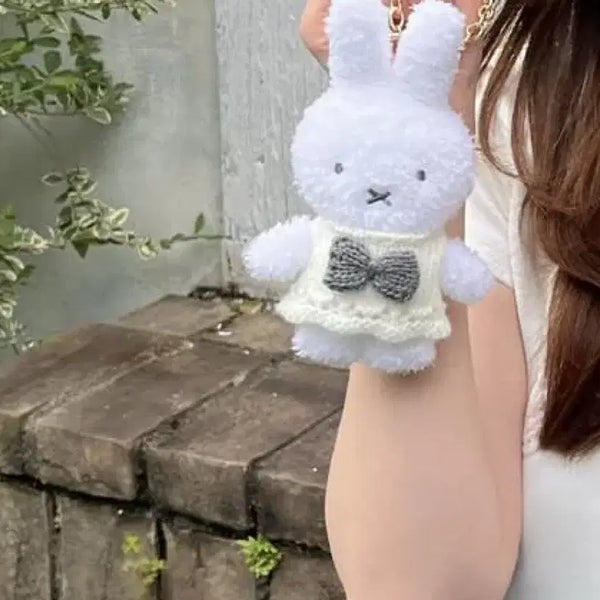 [BUNJANG] MiiA Limited Edition Miffy Knit Doll Keychain White / 새상품)miia 한정 미피니트인형키링 화이트