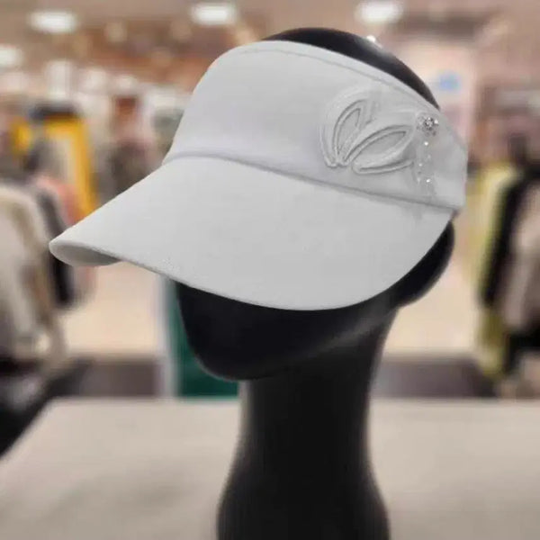 [BUNJANG] White Sun Cap Visor Hat / 화이트 썬캡 챙모자