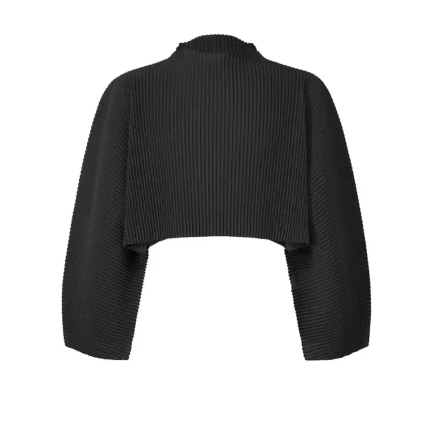 [BUNJANG] Homme Plissé Mock Neck Cropped T-Shirt / 옴므플리세 모크넥 크롭 티셔츠