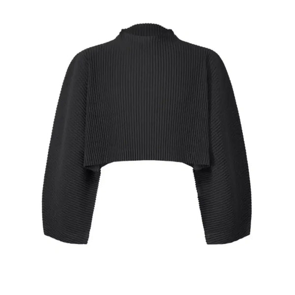 [BUNJANG] Homme Plissé Mock Neck Cropped T-Shirt / 옴므플리세 모크넥 크롭 티셔츠