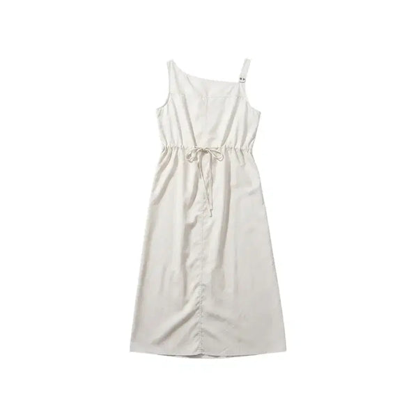 [BUNJANG] Women's Ivory String Sleeveless Dress Size 66 / 여성66/ 아이보리 스트링 나시원피스 0-1