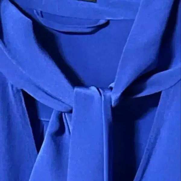 [BUNJANG] Joseph Blue Tie-Neck Silk Dress / JOSEPH 조셉 타이넥 블루 원피스 새상품