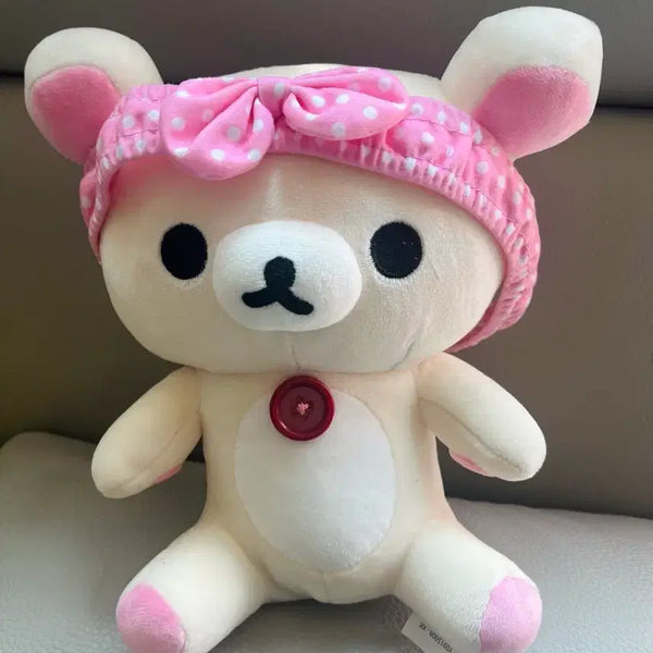 [BUNJANG] Kogiruma Bath Headband Plush Toy / 목욕 헤어밴드 머리띠 코리락쿠마 중형 봉제인형